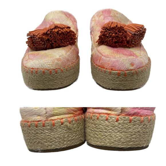 NEW Gentle Souls by Kenneth Cole Rory Espadrille Mules Womens 7.5 Tropical Multi - Picture 5 of 11
